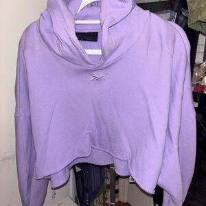Reebok and Cardi B Collab Crisp Purple Crop Sweatshirt